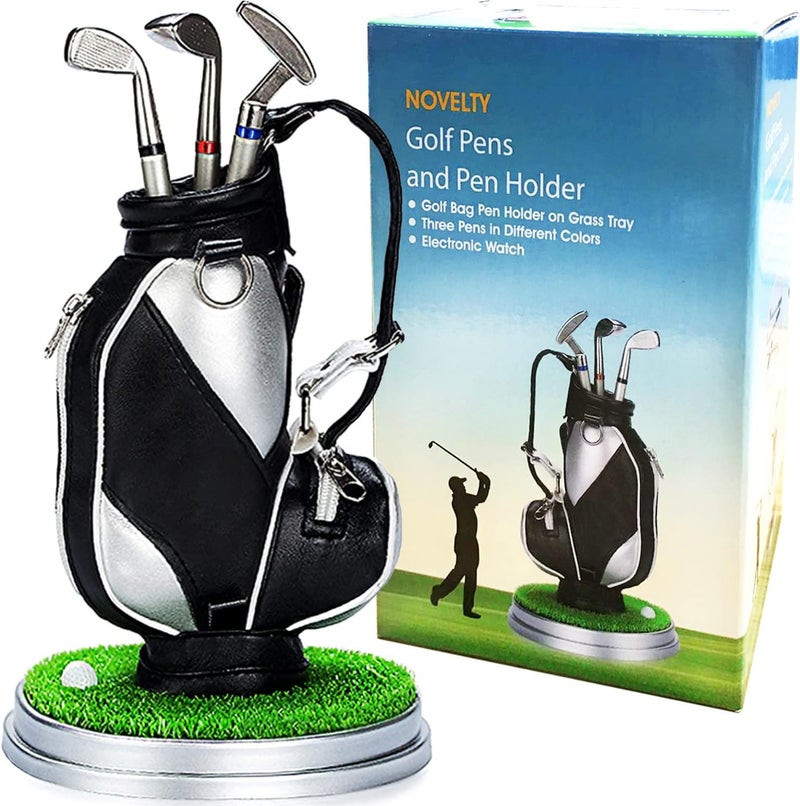 Jishi Golf Gifts for Men Golf Pen Holder Stocking Stuffers for Adults Men Golfers, Funny White Elephant Gifts for Adults Useful Unique Office Supplies Desk Accessories Decor Gadgets for Boss Dad Women - Image 1